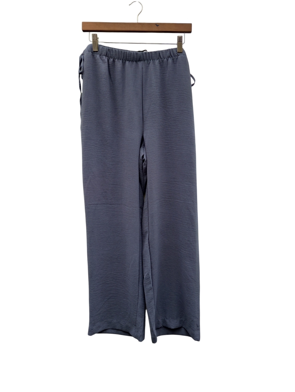Jules & Leopold Flowy Gray Blue Wide Leg Trousers